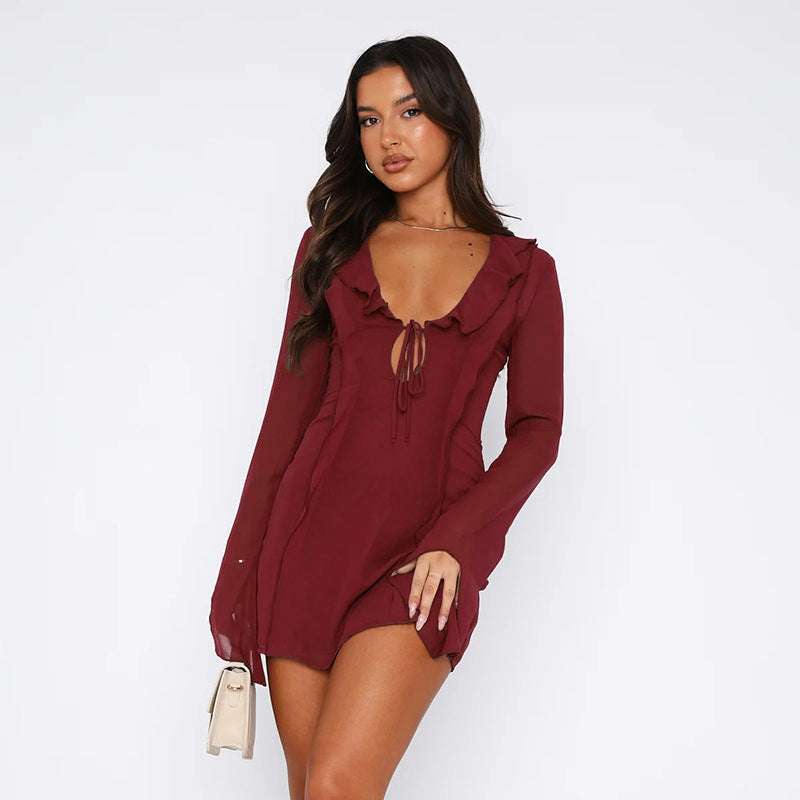 HEMS - Mini Dress with Sheer Sleeves