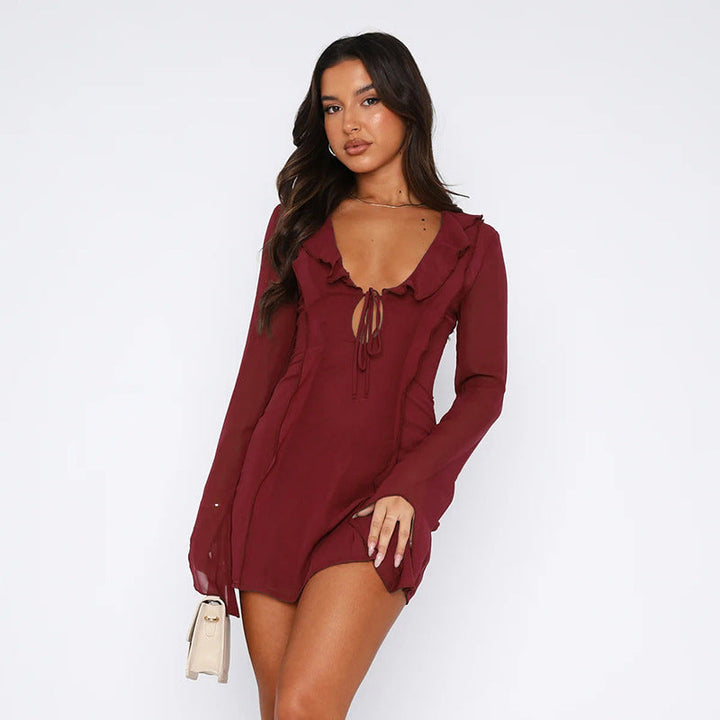 HEMS - Mini Dress with Sheer Sleeves