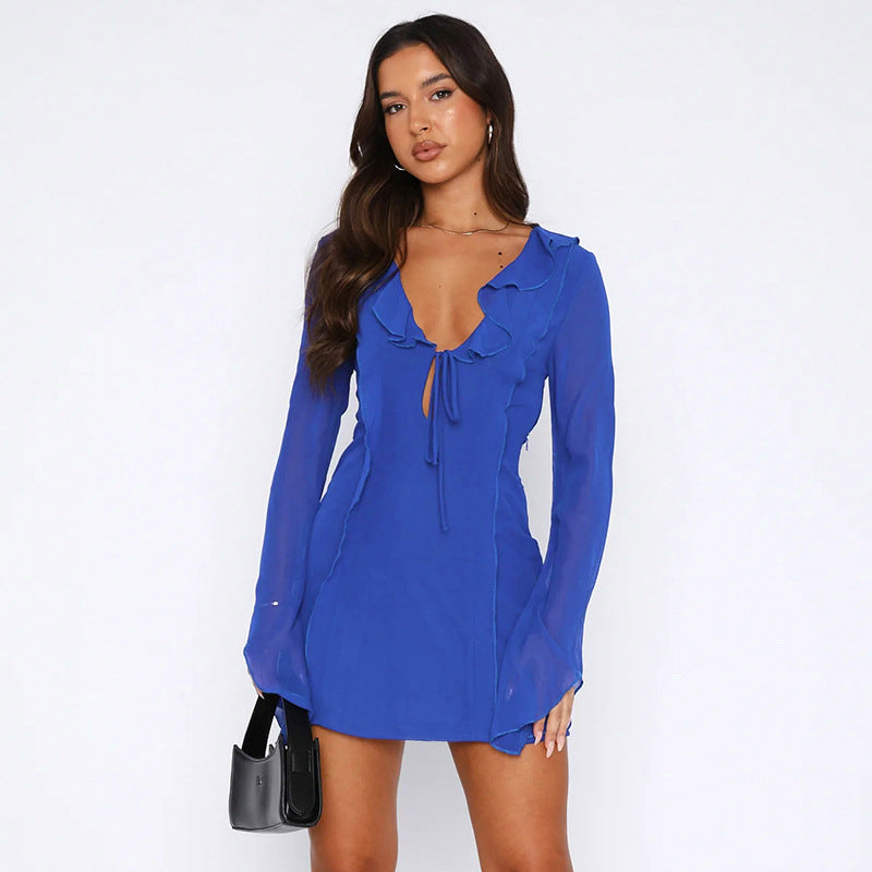HEMS - Mini Dress with Sheer Sleeves