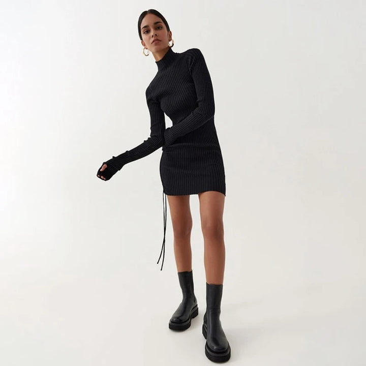 KIMIA - Ribbed Turtleneck Dress