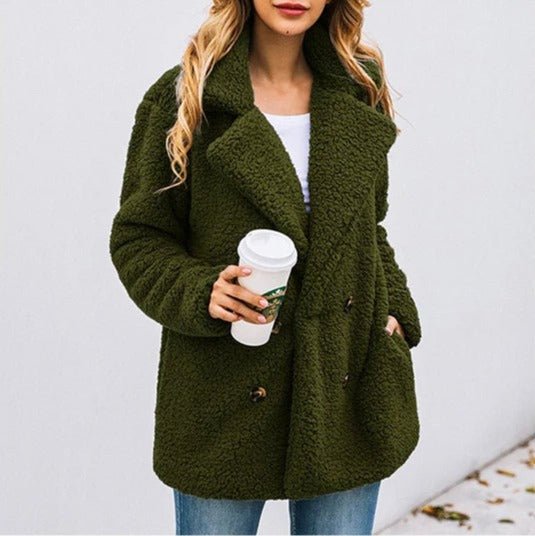 PRAE - Double-Breasted Teddy Coat