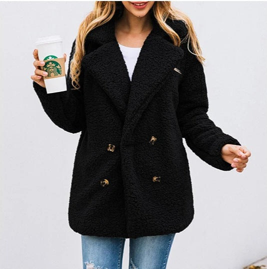 PRAE - Double-Breasted Teddy Coat