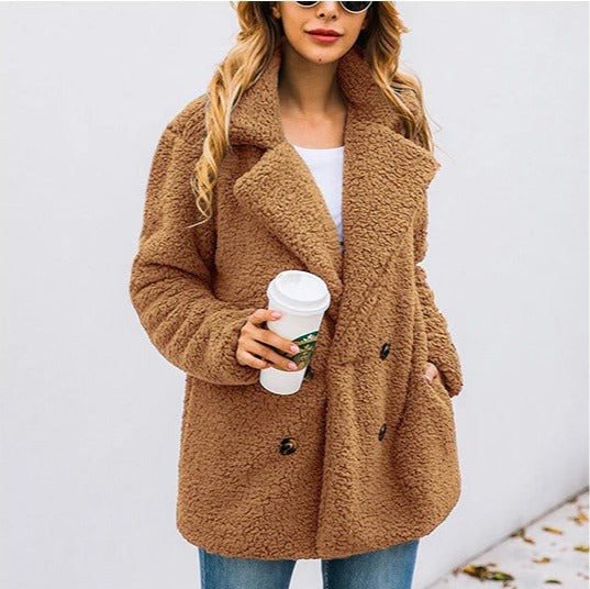 PRAE - Double-Breasted Teddy Coat