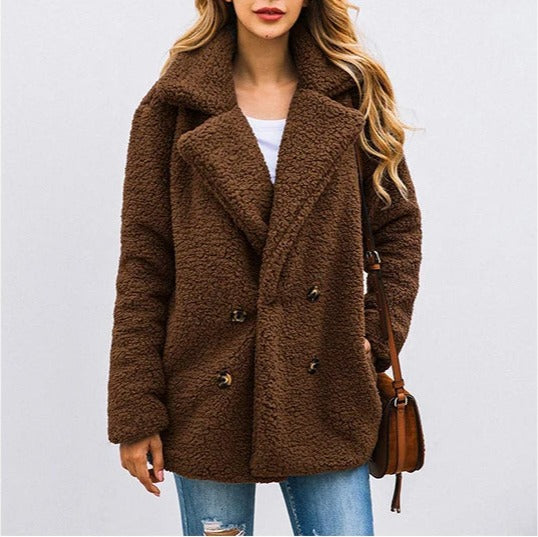 PRAE - Double-Breasted Teddy Coat