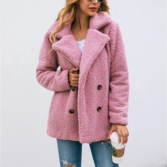 PRAE - Double-Breasted Teddy Coat