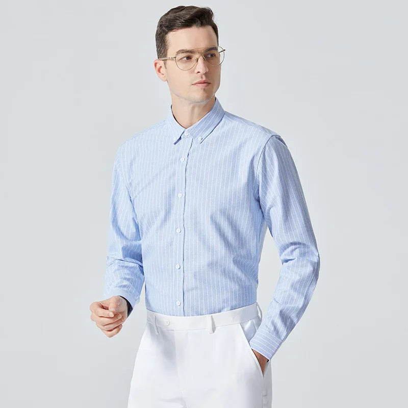 DENZEL - Classic Striped Button-Down Shirt