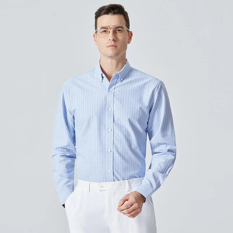 DENZEL - Classic Striped Button-Down Shirt