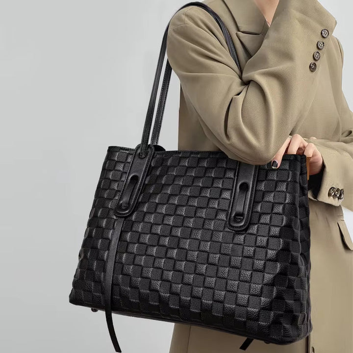 ANAISA - Woven Leather Shoulder Bag for Women