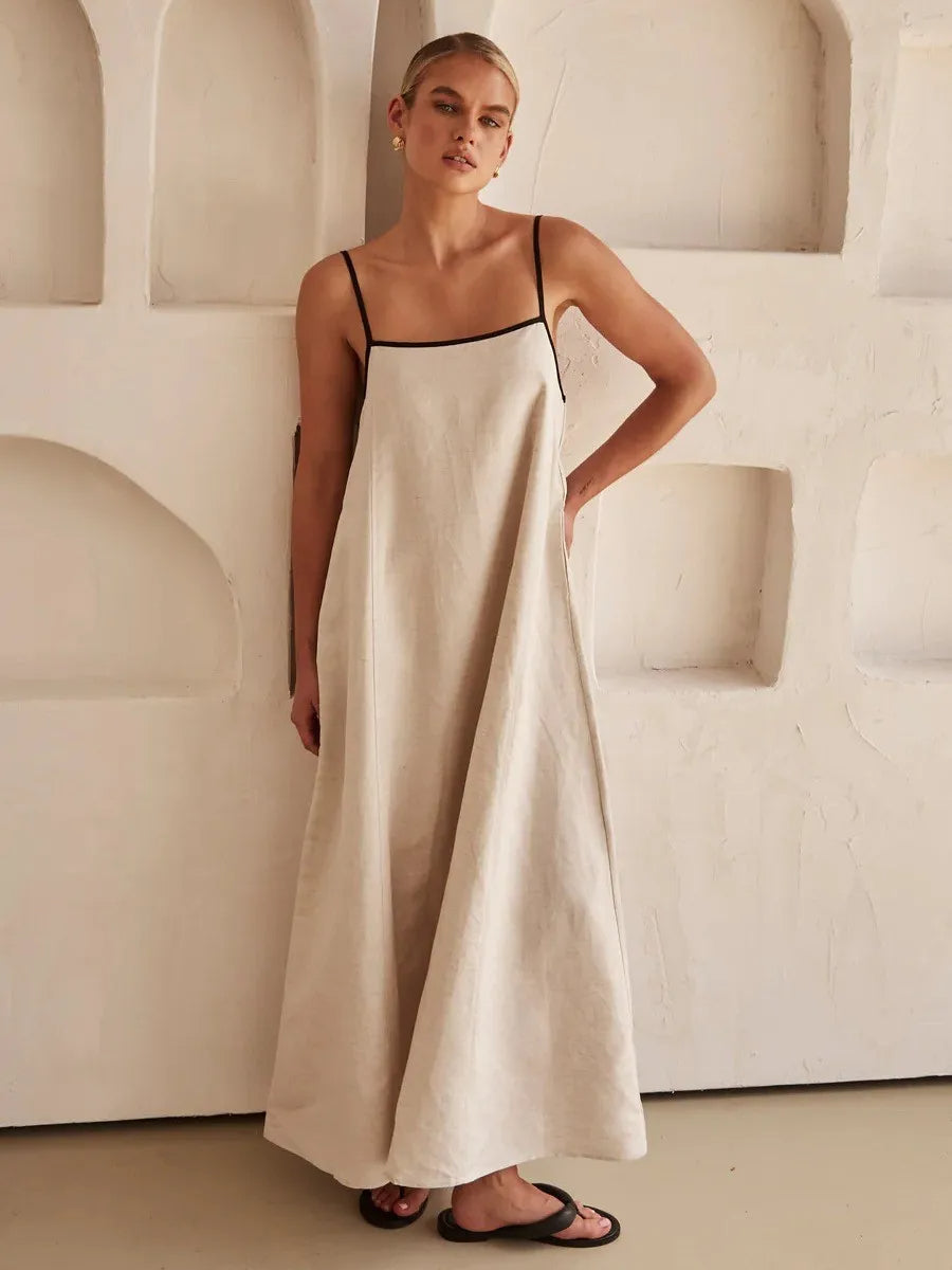 NOLA - Minimalist Linen Maxi Dress