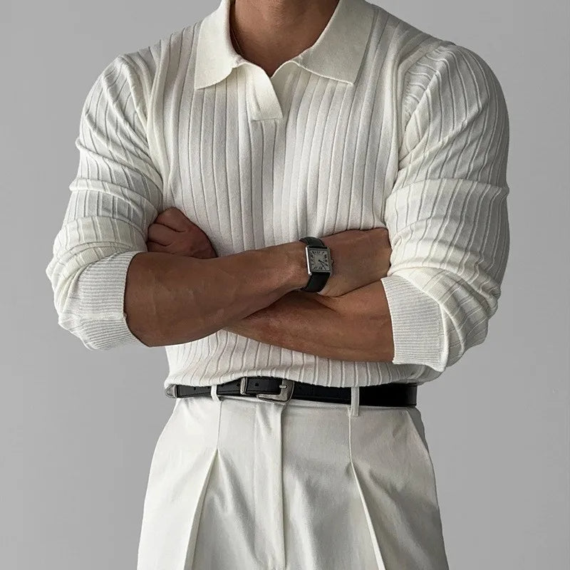PHILLIPE - Slim-Fit Ribbed Knit Polo