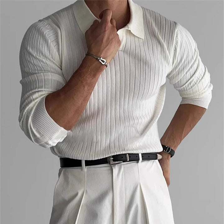 PHILLIPE - Slim-Fit Ribbed Knit Polo