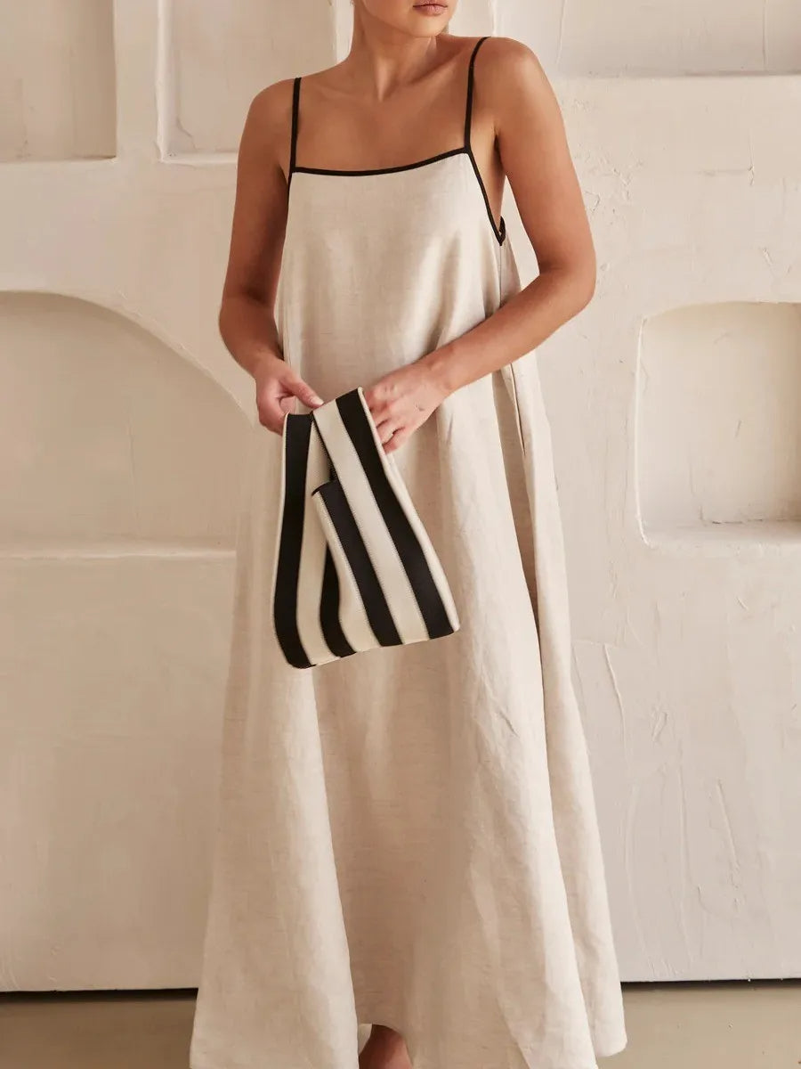 NOLA - Minimalist Linen Maxi Dress
