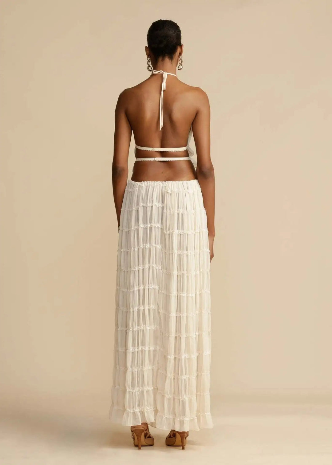 NIAZ - Pleated Backless Two-Piece Set