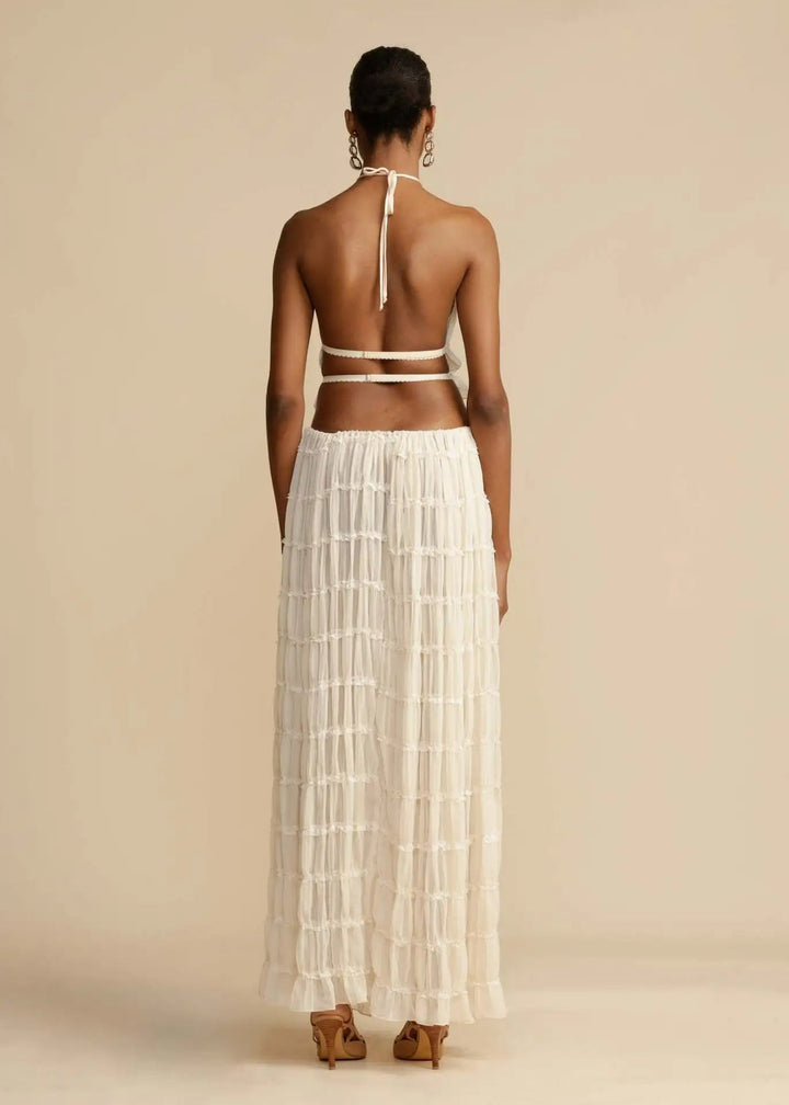 NIAZ - Pleated Backless Two-Piece Set
