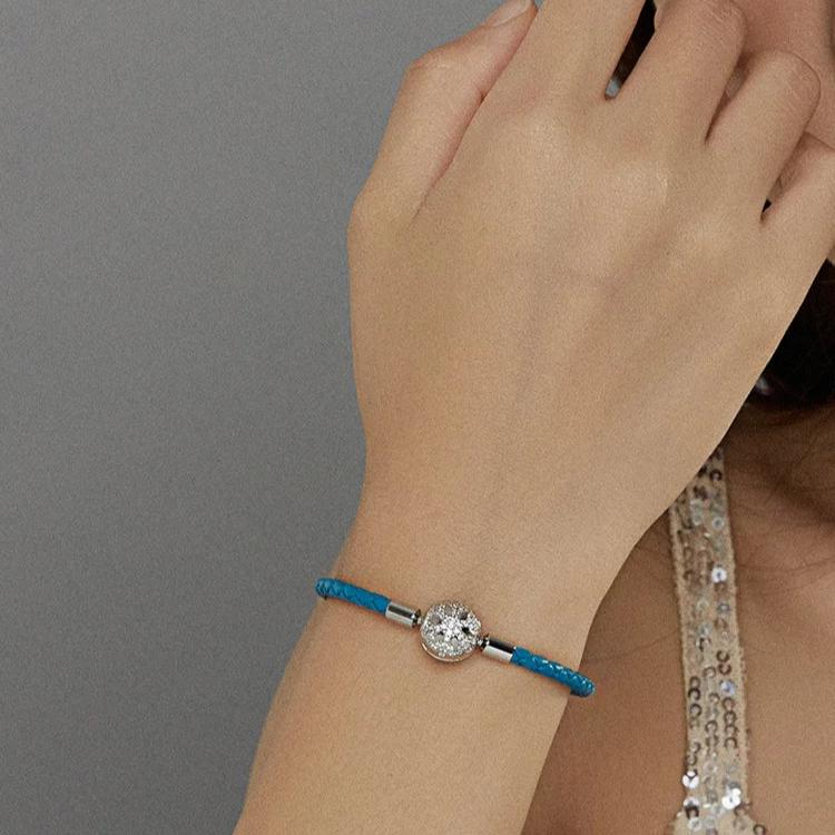 PND- Sterling Blue Leather Bracelet