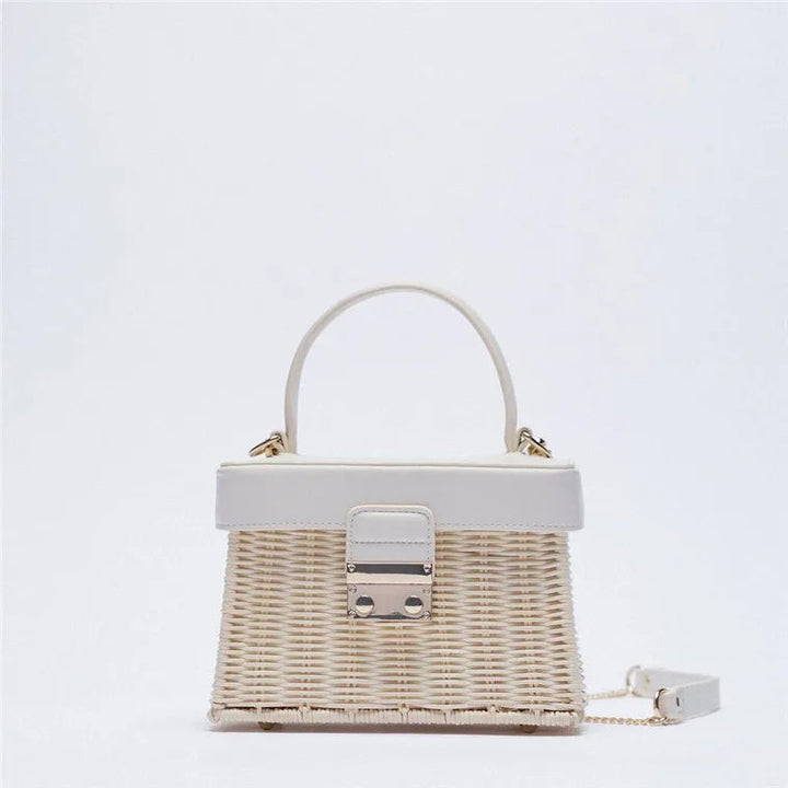 Blair - Woven Handbag with Chain