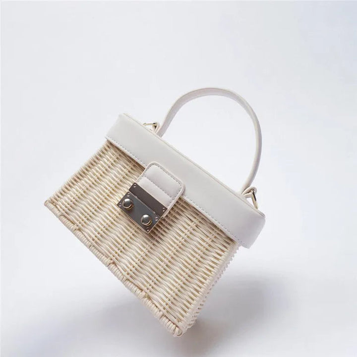 Blair - Woven Handbag with Chain