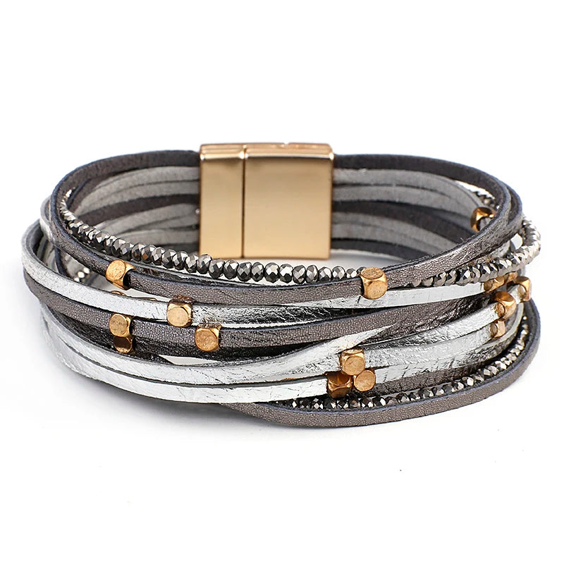 HANIF - Multi-Layer Vegan Leather Bracelet
