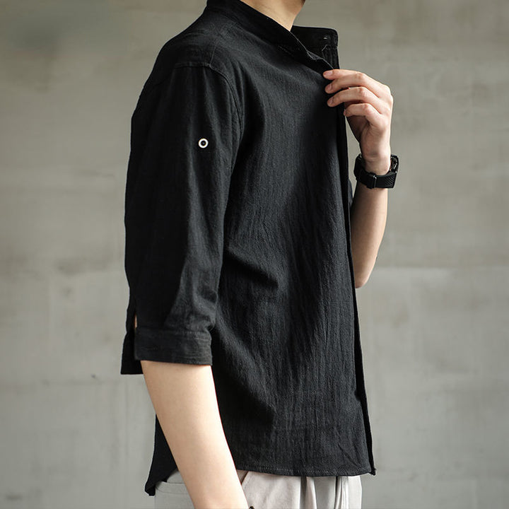 CONNAL - Minimalist Stand Collar Casual Shirt