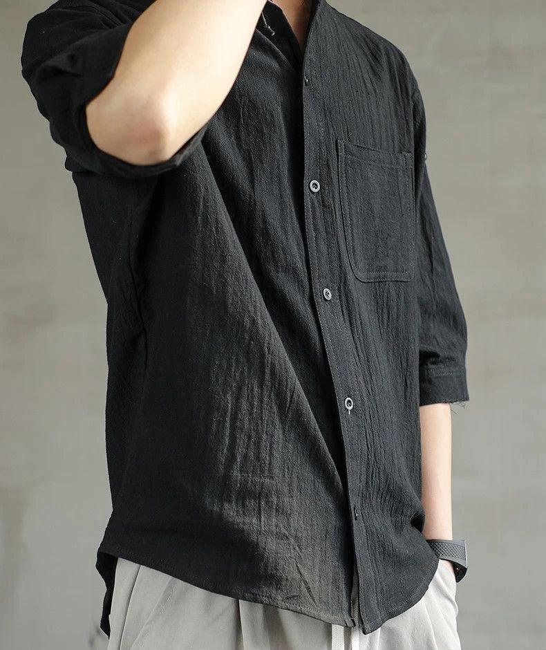 CONNAL - Minimalist Stand Collar Casual Shirt