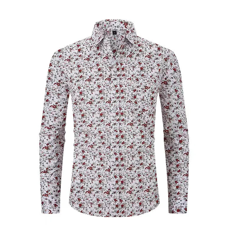 ZANETI - Men's Floral Print Casual Shirt