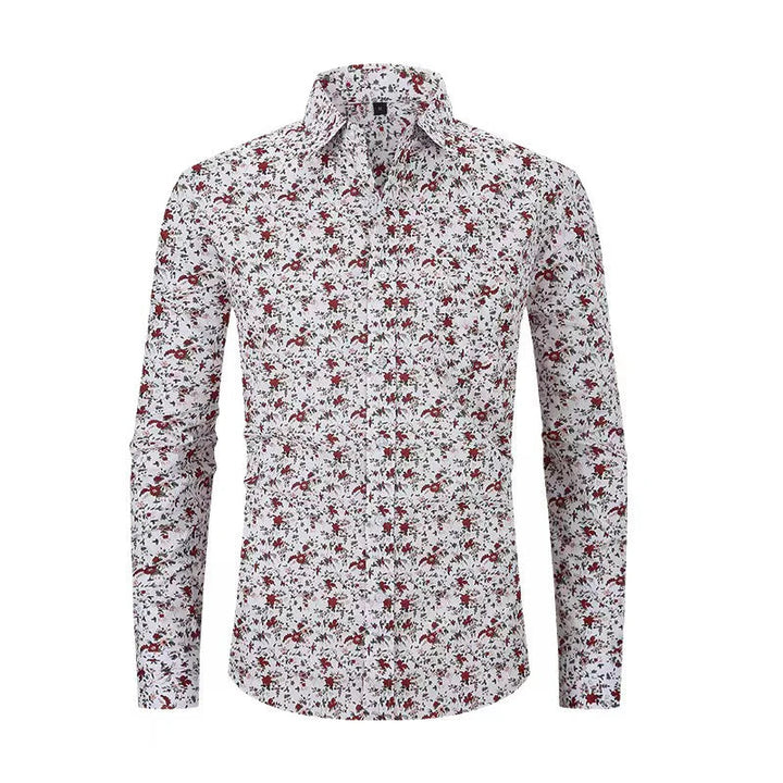 ZANETI - Men's Floral Print Casual Shirt