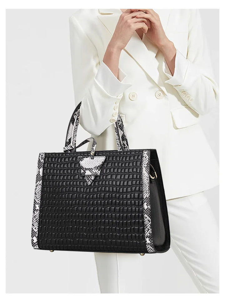 ACEYA - Vegan Croc-Embossed Handbag
