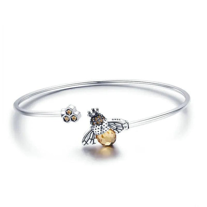 AVELINE - Sterling Silver Bee Bangle