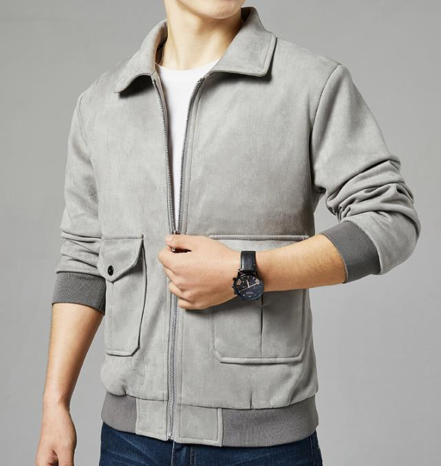 PIERS - Suede Jacket With Teddy Inner Lining