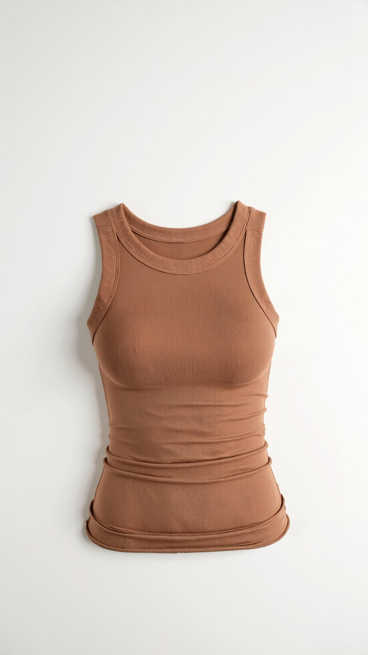 JELINE - Essential Ribbed Sleeveless Fitted Tank Top
