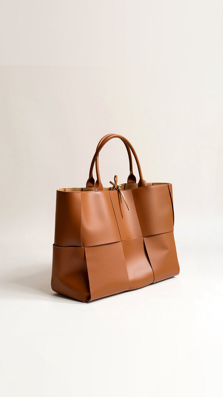 CRESSLER - Woven Luxe Structured Tote Bag
