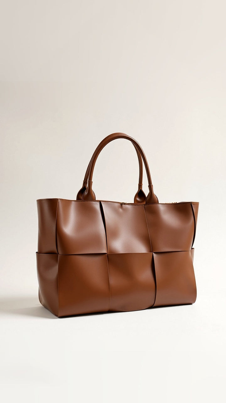 CRESSLER - Woven Luxe Structured Tote Bag