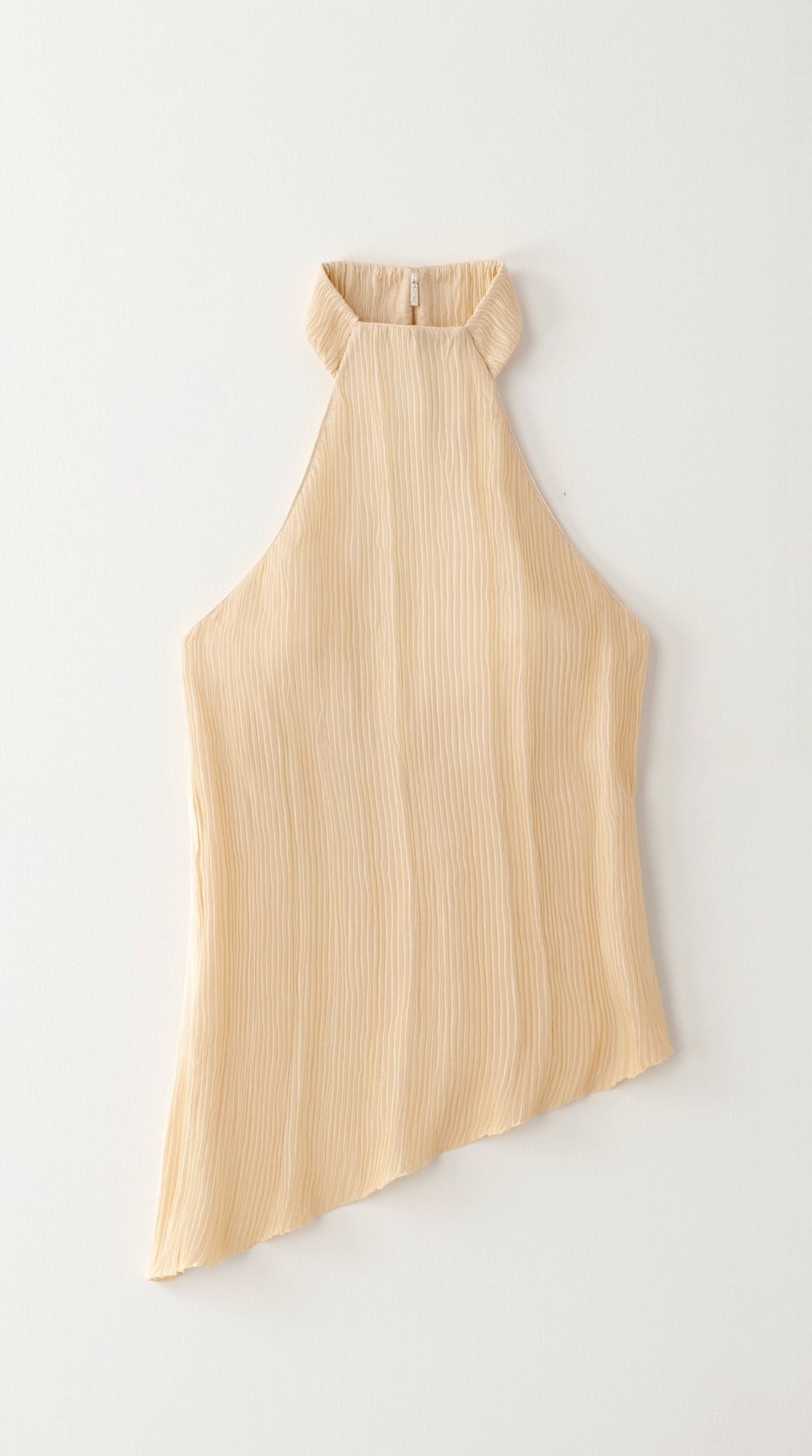 SERAPHINE - Golden Satin High-Neck Two Piece Set